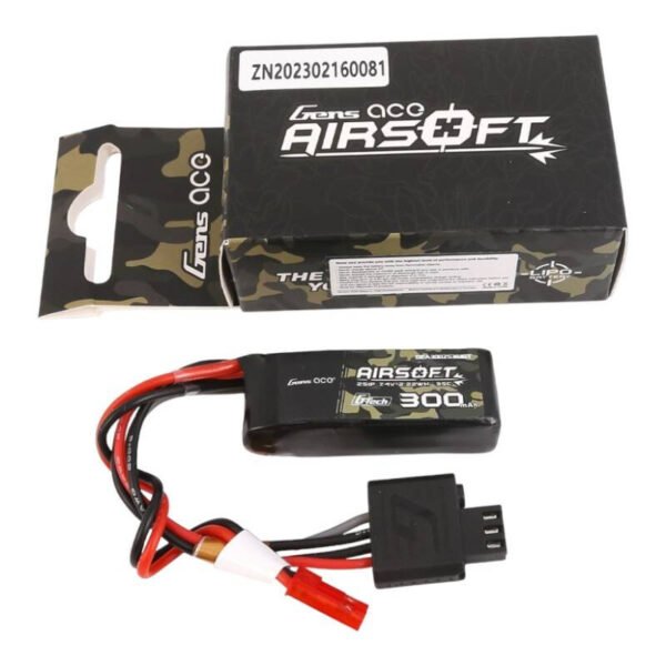 Gens ace G-Tech 35C 300mAh 2S1P 7,4V airsoft ginklo Lipo baterija su JST-SYP jungtimi - Image 4