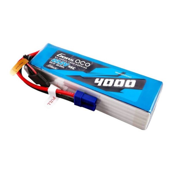 Gens ace G-Tech 4000mAh 22,2V 45C 6S1P Lipo baterijos paketas su EC5 jungtimi - Image 3