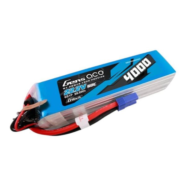 Gens ace G-Tech 4000mAh 22,2V 60C 6S1P Lipo baterijos paketas su EC5 jungtimi - Image 2
