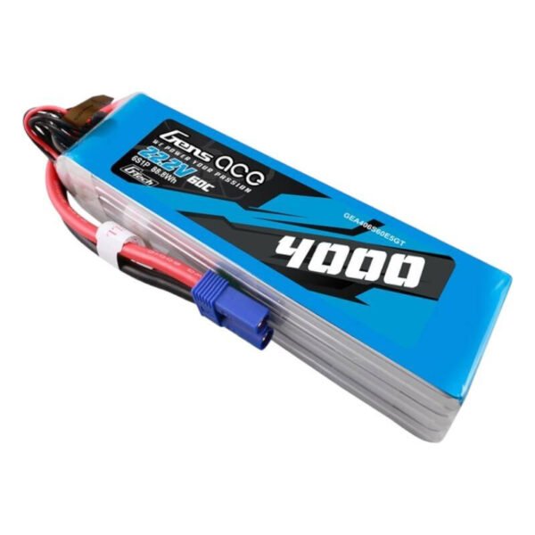 Gens ace G-Tech 4000mAh 22,2V 60C 6S1P Lipo baterijos paketas su EC5 jungtimi - Image 3