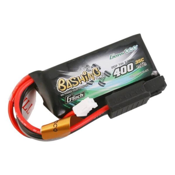 Gens ace G-Tech 400mAh 7.4V 2S1P 35C LiPo baterija su JST-PHR jungtimi – Bashing serija - Image 2