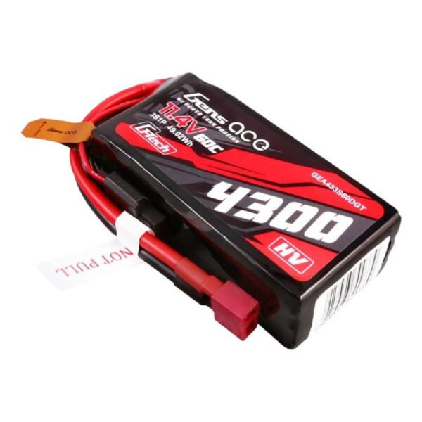 Gens ace G-Tech 4300mAh 3S1P 11,4V 60C Lipo baterija su T jungtimi - Image 3