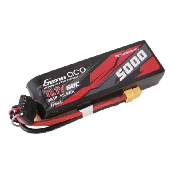 Gens ace G-Tech 5000mAh 11,1V 60C 3S1P trumpa Lipo su XT60 jungtimi - Image 2