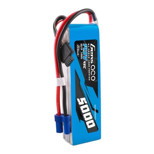Gens ace G-Tech 5000mAh 14,8V 45C 4S1P sraigtasparnio Lipo baterija su EC5 jungtimi - Image 4