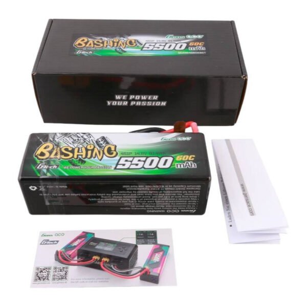Gens ace G-Tech 5500mAh 4S1P 14,8V 60C kietojo korpuso RC automobilių Lipo baterija - Image 5