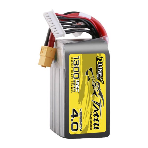 Tattu R-Line versija 4.0 1300 mAh 29.6 V 130C 8S1P lipo baterija su XT60 jungtimi - Image 3
