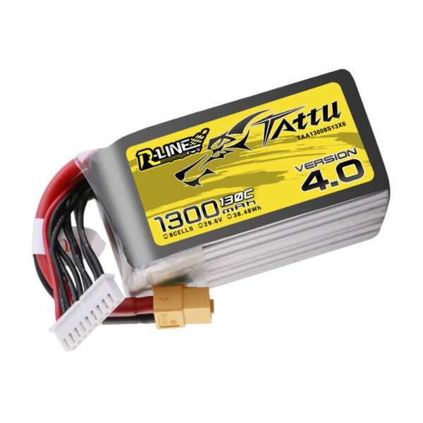 Tattu R-Line versija 4.0 1300 mAh 29.6 V 130C 8S1P lipo baterija su XT60 jungtimi - Image 2