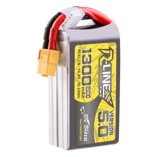 Tattu R-Line versija 5.0 1300 mAh 14.8 V 150C 4S1P lipo baterija su XT60 jungtimi - Image 4