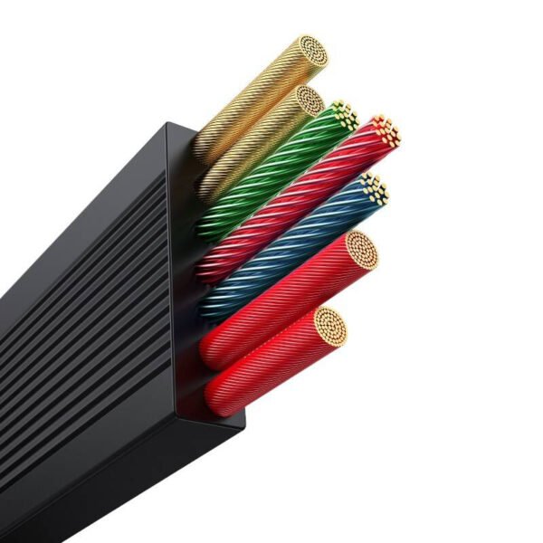 Greito įkrovimo laidas 3in1 Baseus Free2Draw USB-C į USB-C/Lightning/Micro 100W, 1,1m (juodas) - Image 6