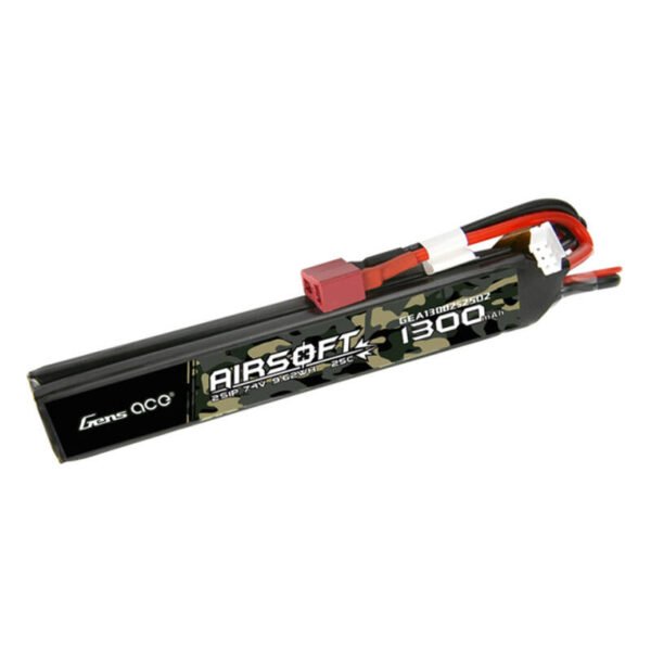 Gens ace 25C 1300 mAh 2S1P 7.4 V „saddle“ tipo laisvalaikio ginklo lipo baterija su T jungtimi - Image 5