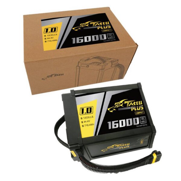Tattu Plus 1.0 kompaktiška versija 16000 mAh 12S 15C 44.4 V lipo baterija su AS150U jungtimi - Image 4