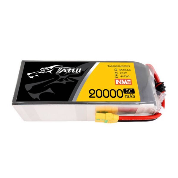 Tattu NMC 20000 mAh 22.2 V 5C 6S1P lipo baterija su XT90-S jungtimi - Image 2