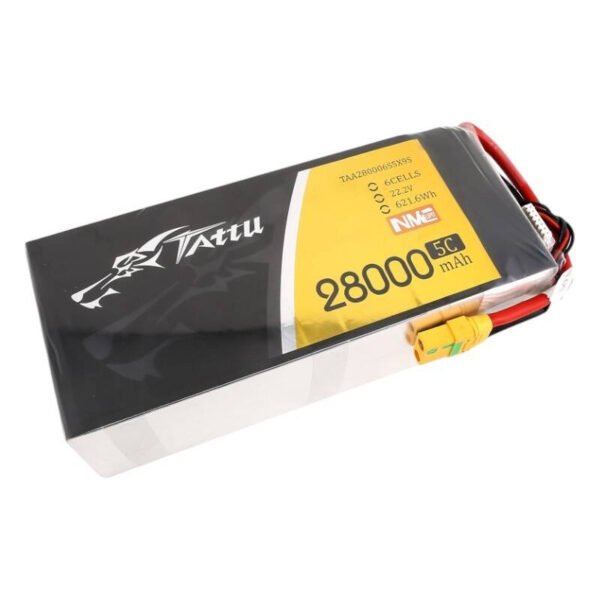 Tattu NMC 28000 mAh 22.2 V 5C 6S1P lipo baterija su XT90-S jungtimi - Image 2