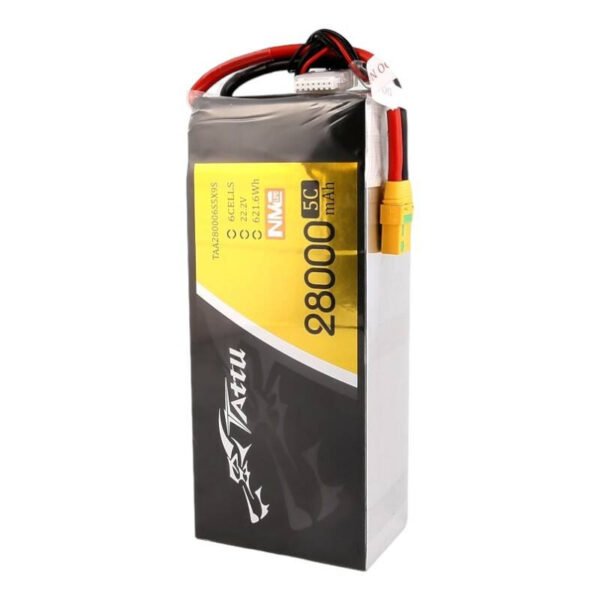 Tattu NMC 28000 mAh 22.2 V 5C 6S1P lipo baterija su XT90-S jungtimi - Image 4