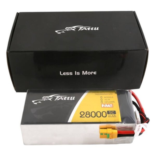 Tattu NMC 28000 mAh 22.2 V 5C 6S1P lipo baterija su XT90-S jungtimi - Image 5