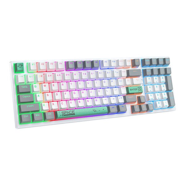 ONIKUMA G38 98 klavišų USB laidinis mechaninis klaviatūra Baltas - Image 2