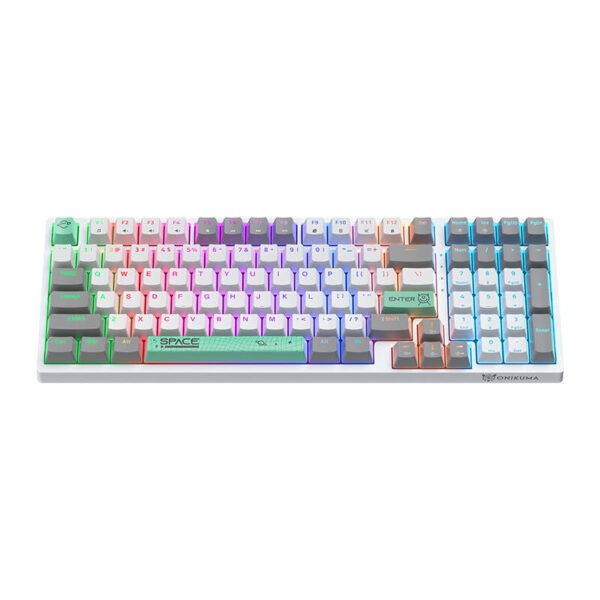 ONIKUMA G38 98 klavišų USB laidinis mechaninis klaviatūra Baltas - Image 3