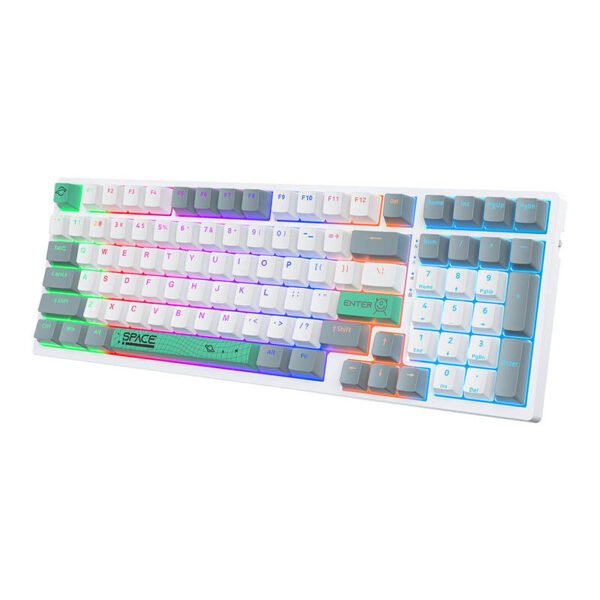 ONIKUMA G38 98 klavišų USB laidinis mechaninis klaviatūra Baltas - Image 5
