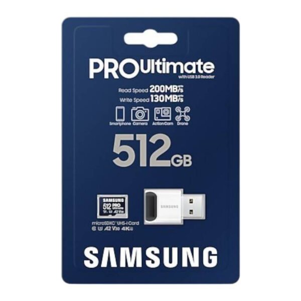 Atminties kortelė Samsung 512 GB microSDXC PRO Ultimate 200 MB/s (MB-MY512SB/WW) - Image 5