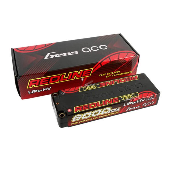 Gens ace Redline serija 6000mAh 7.6V 130C 2S2P HardCase 57# HV Lipo baterija - Image 4