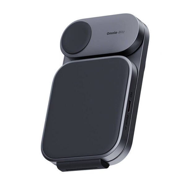 Magnetinis belaidis įkroviklis 3 in 1 MagFusion Aukey LC-MC312, 15W Qi2 (pilkas) - Image 3