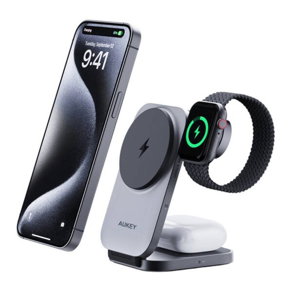 Magnetic Wireless Charger 3 in 1 MagFusion Aukey LC-MC312