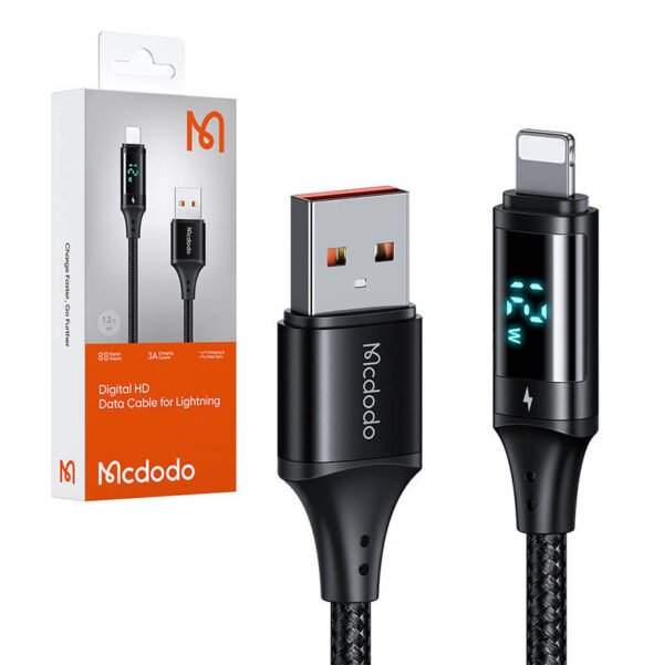 Skaitmeninis ekranas USB į Lightning duomenų kabelis Mcdodo CA-1060, 1,2m - Image 4