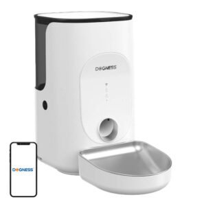 Automatic pet feeder Dogness F16 4L with stainless steel bowl (white)