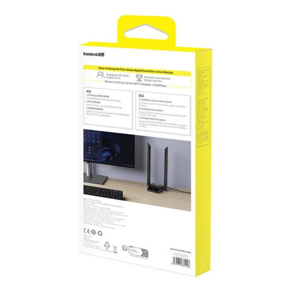 WiFi adapteris Baseus FastJoy 1800Mbps (juodas) - Image 8