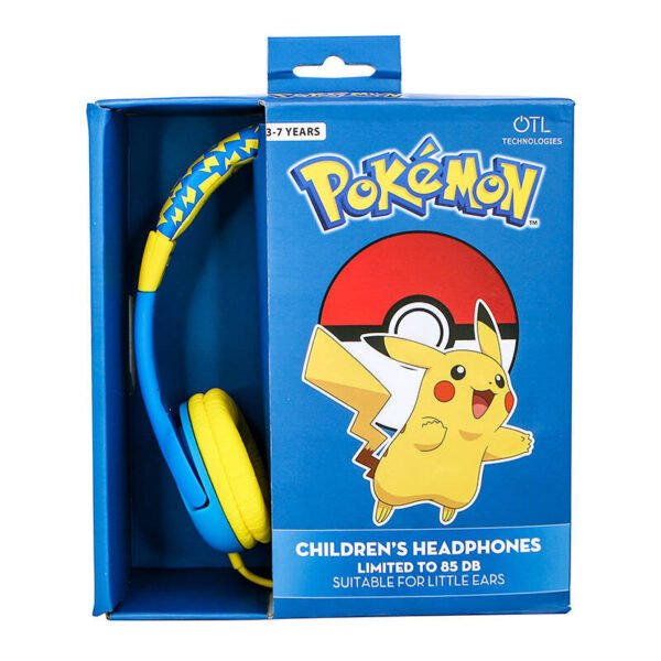 Laidinės ausinės vaikams OTL Pokemon Pikachu (mėlyna-geltona) - Image 4