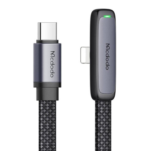 USB-C į lightning kampinis kabelis Mcdodo CA-3351,1,8m (juodas) - Image 3