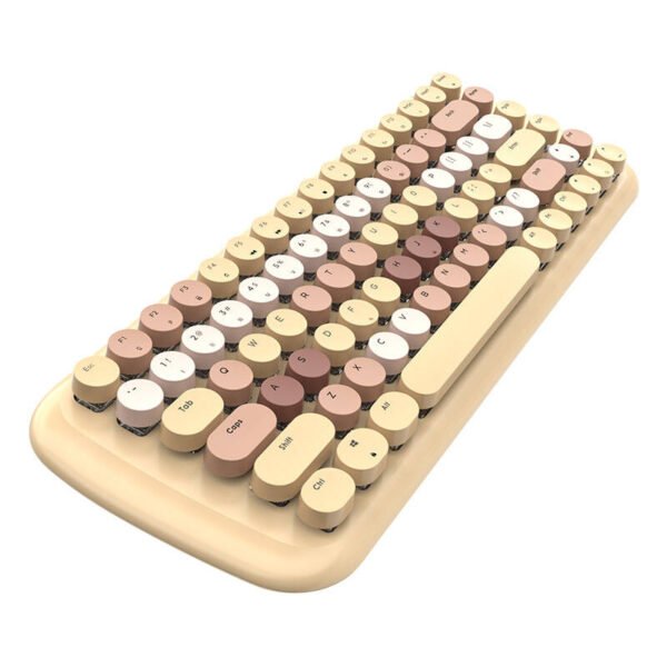 Belaidė mechaninė klaviatūra MOFII ROMI 2.4G su Bluetooth (ruda) - Image 3