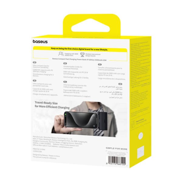 Powerbank OS-Baseus Compact IP 5000mAh 20W (juodas) - Image 7