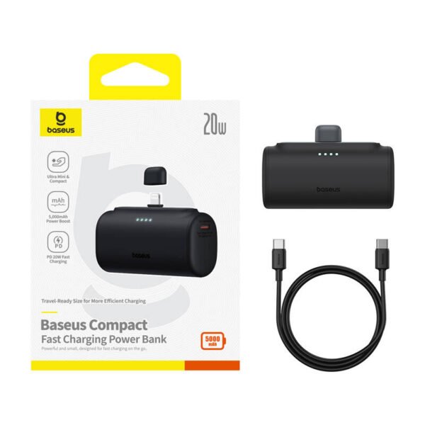 Powerbank OS-Baseus Compact IP 5000mAh 20W (juodas) - Image 8