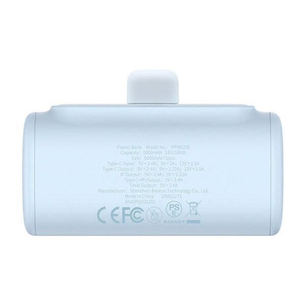 Powerbank OS-Baseus Compact IP 5000mAh 20W (mėlynas) - Image 5