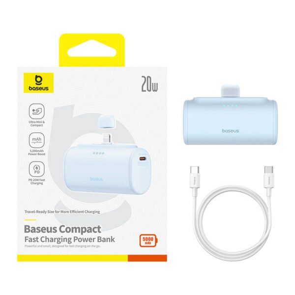 Powerbank OS-Baseus Compact IP 5000mAh 20W (mėlynas) - Image 8