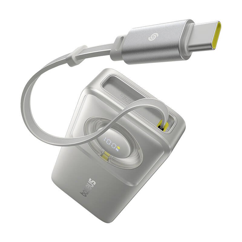 Powerbank Baseus OS Free2Pull 10000mAh 30W + kabelis (pilkas) - Image 4