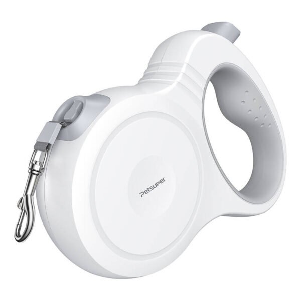 Petsuper šuns automatinis susitraukiantis pavadėlis 5m (baltas) - Image 3