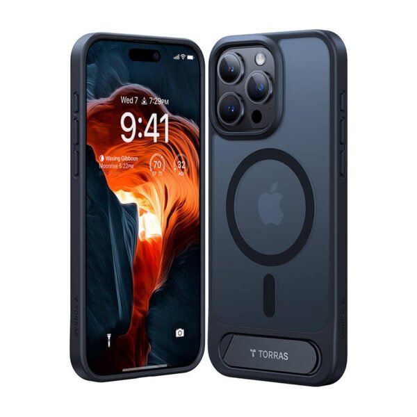 Torras UPRO Pstand dėklas iPhone 15 Pro Max (juodas) - Image 3