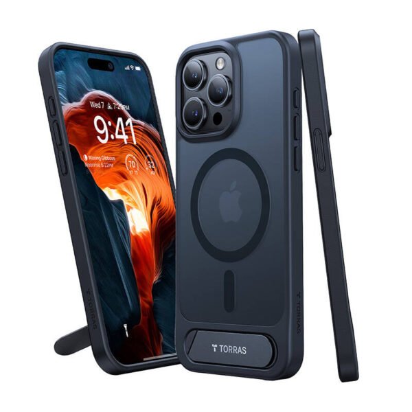 Torras UPRO Pstand dėklas iPhone 15 Pro Max (juodas) - Image 4