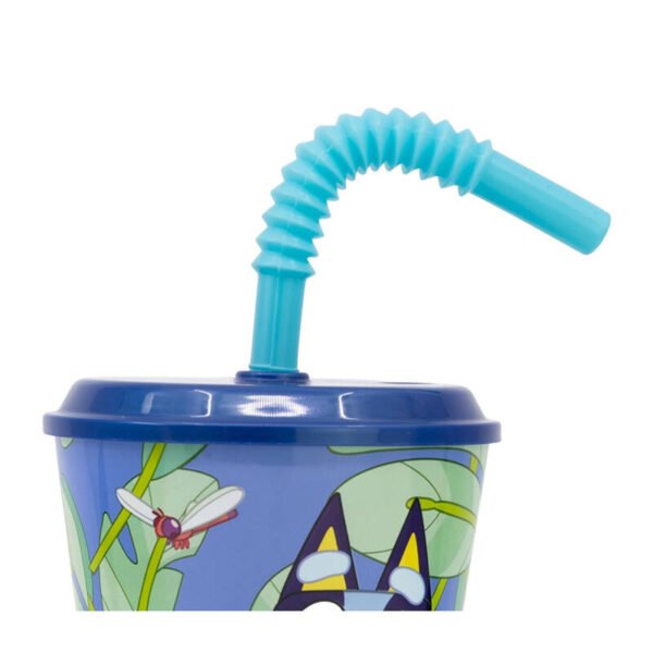 Vandens puodelis su šiaudeliu vaikams STOR 50630 430 ml Bluey (mėlyna) - Image 3