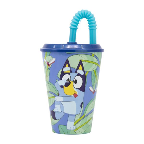 Vandens puodelis su šiaudeliu vaikams STOR 50630 430 ml Bluey (mėlyna) - Image 2