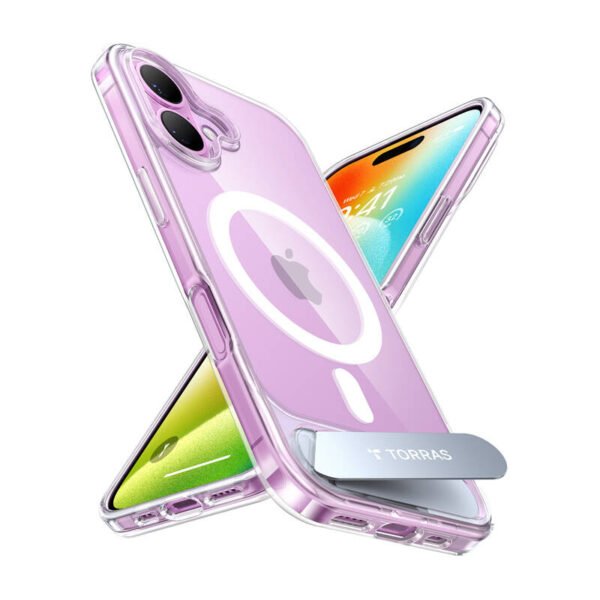 Torras Pstand serijos dėklas iPhone 16 Plus (skaidrus) - Image 2