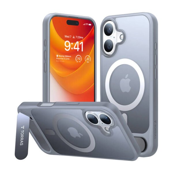 Etui Torras Pstand serijos dėklas iPhone 16 Plus (titano pilkos spalvos) - Image 2