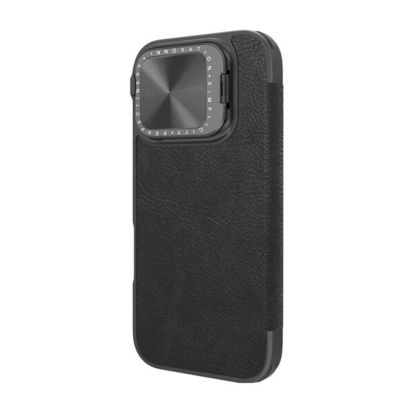 Etui Nillkin Qin Prop Leather iPhone 16 (juodas) - Image 3