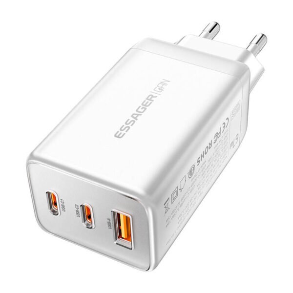Essager ECT67W-LJB02-Z GaN 67W 2C+A įkroviklis (baltas) - Image 2