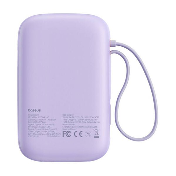Baseus QPow 2 10000mAh 30W 2xUSB-C powerbank (violetinis) - Image 2