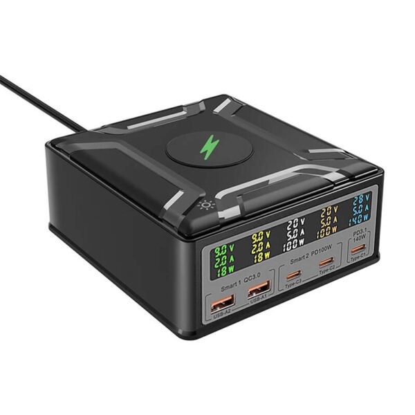 Sieninis įkroviklis Blitzwolf BW-S26 250W (juodas) - Image 2