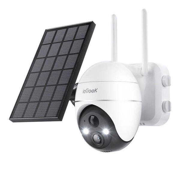 Bevielė 5MP WiFi lauko kamera ieGeek ZS-GX4S Balta su saulės panele - Image 2