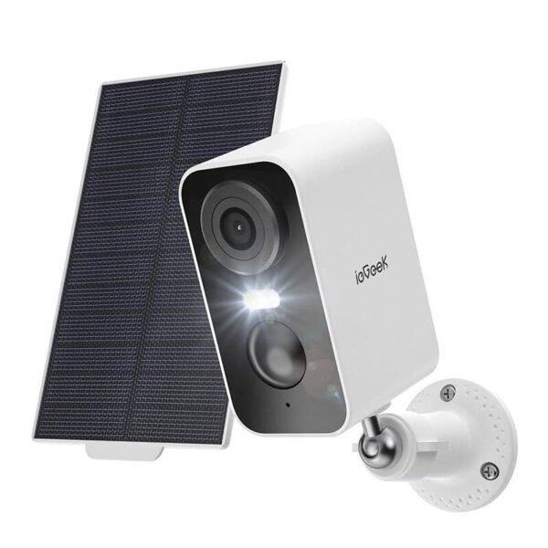 Bevielė 3MP WiFi lauko kamera ieGeek ZS-GX3S balta su saulės panele - Image 2